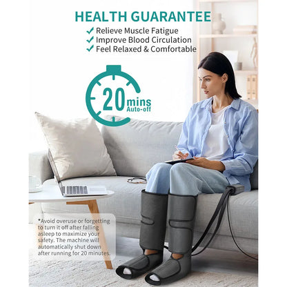 Rilassamento Totale | Massaggiatore per Gambe con Compressione d'Aria e Intensità Regolabile | Drenaggio Linfatico per Comfort e Circolazione 3