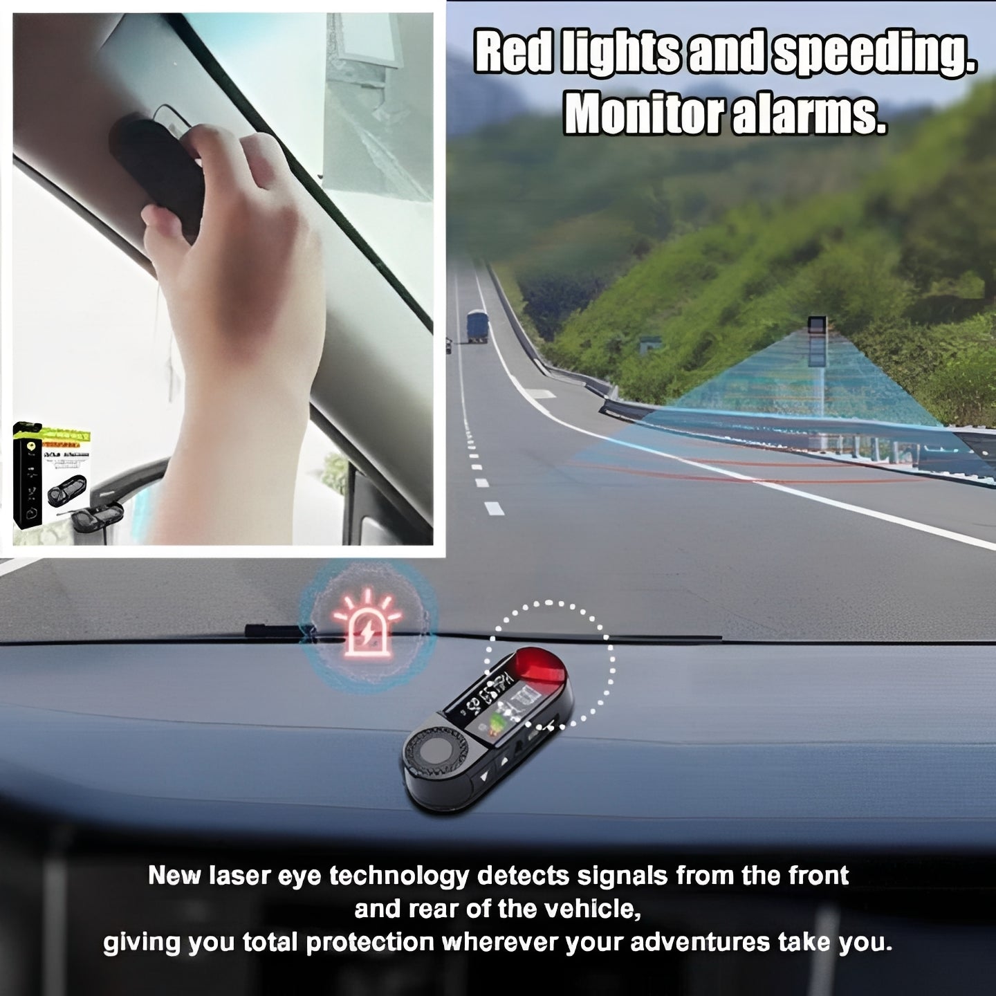 Solar Radar Detector for Vehicles with LED Alert - Safety and Comfort on the Road
