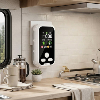 Détecteur de monoxyde de carbone et de gaz avec triple alarme | Surveillance de l’environnement pour la sécurité à la maison et en voyage