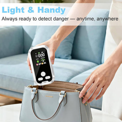 Carbon Monoxide and Gas Detector with Triple Alarm | Environmental Monitoring for Home and Travel Safety
