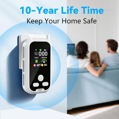 Carbon Monoxide and Gas Detector with Triple Alarm | Environmental Monitoring for Home and Travel Safety