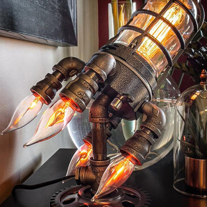 RocketLamp | Unique Retro Industrial LED Table Light for Home Decor 1