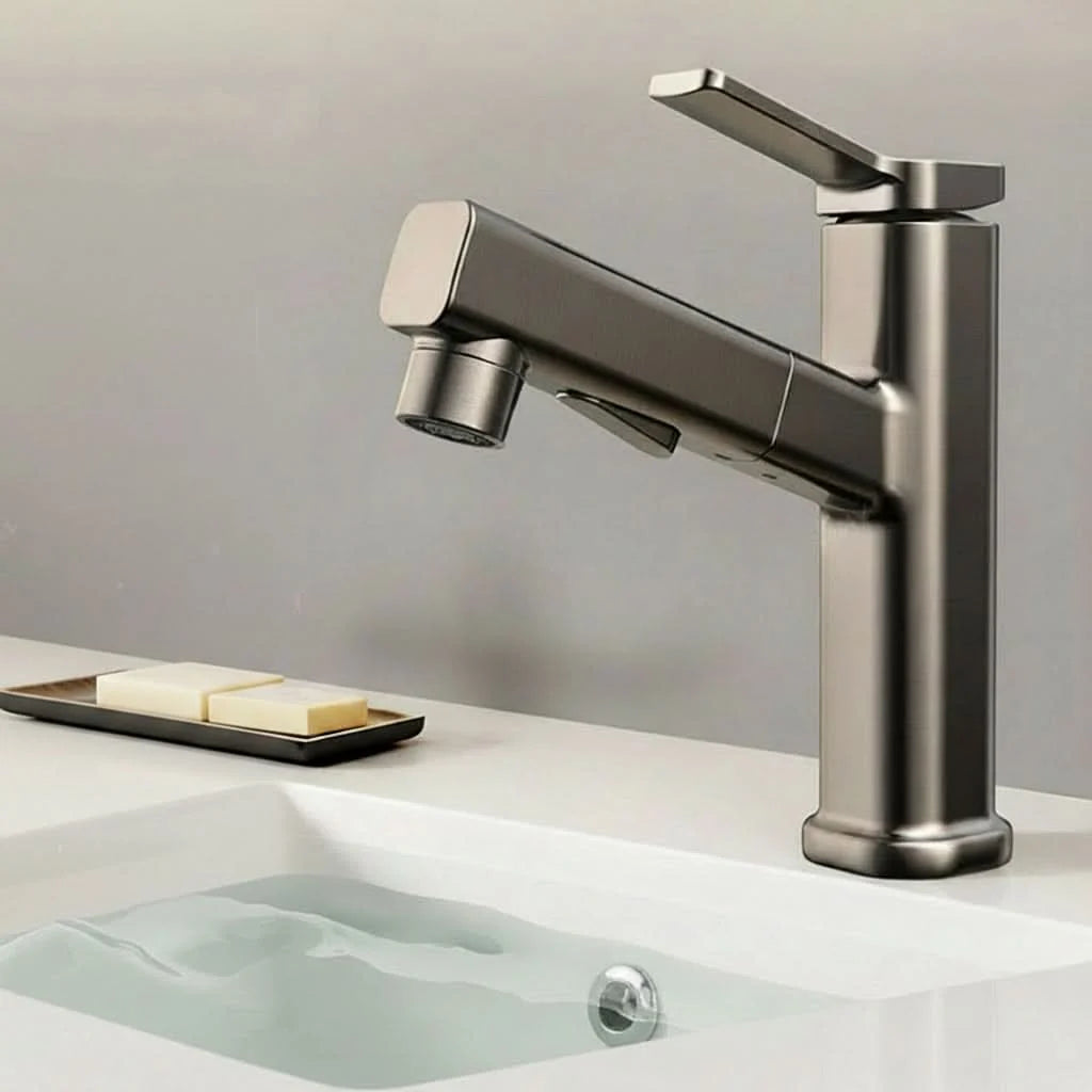 Rubinetto Estraibile per Lavabo con 3 Modalità di Flusso | Design Moderno per Cucina e Bagno 0