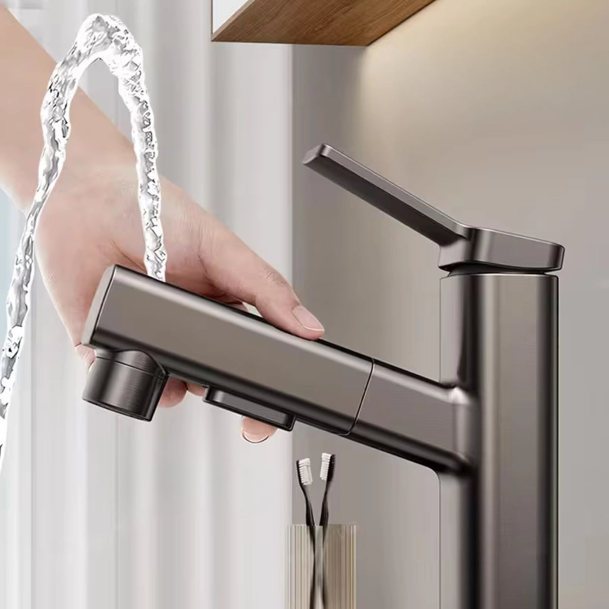 Rubinetto Estraibile per Lavabo con 3 Modalità di Flusso | Design Moderno per Cucina e Bagno 1