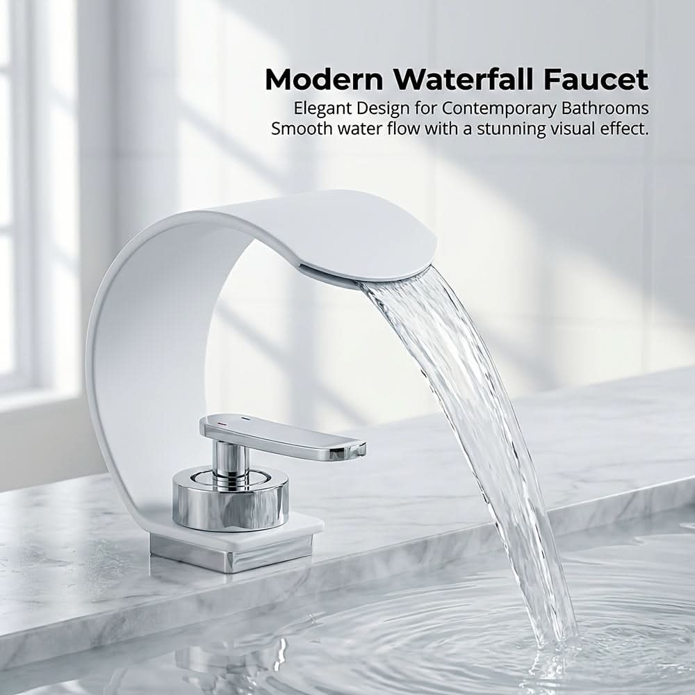 Rubinetto Lavabo A Cascata con Finitura A Specchio - Design Elegante per Bagni Moderni 6