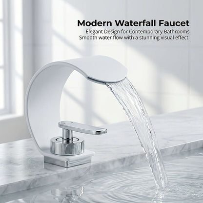 Rubinetto Lavabo A Cascata con Finitura A Specchio - Design Elegante per Bagni Moderni 6