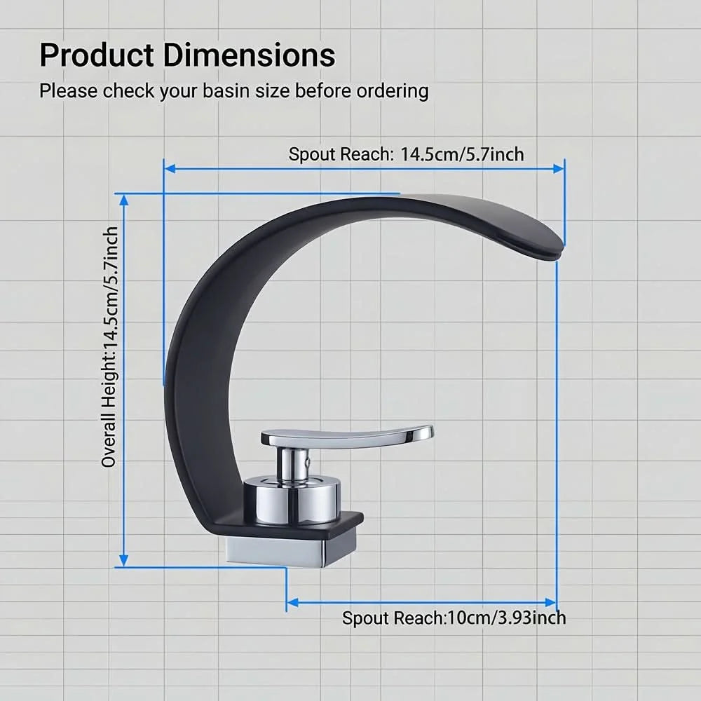Rubinetto Lavabo A Cascata con Finitura A Specchio - Design Elegante per Bagni Moderni 7