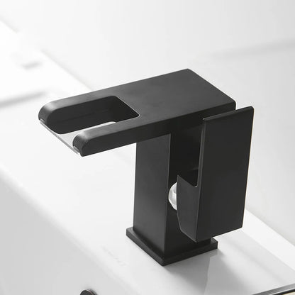 Rubinetto Lavabo Nero con LED e Maniglia Singola | Design Elegante per Controllo Temperatura 12