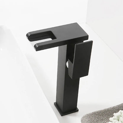 Rubinetto Lavabo Nero con LED e Maniglia Singola | Design Elegante per Controllo Temperatura 8