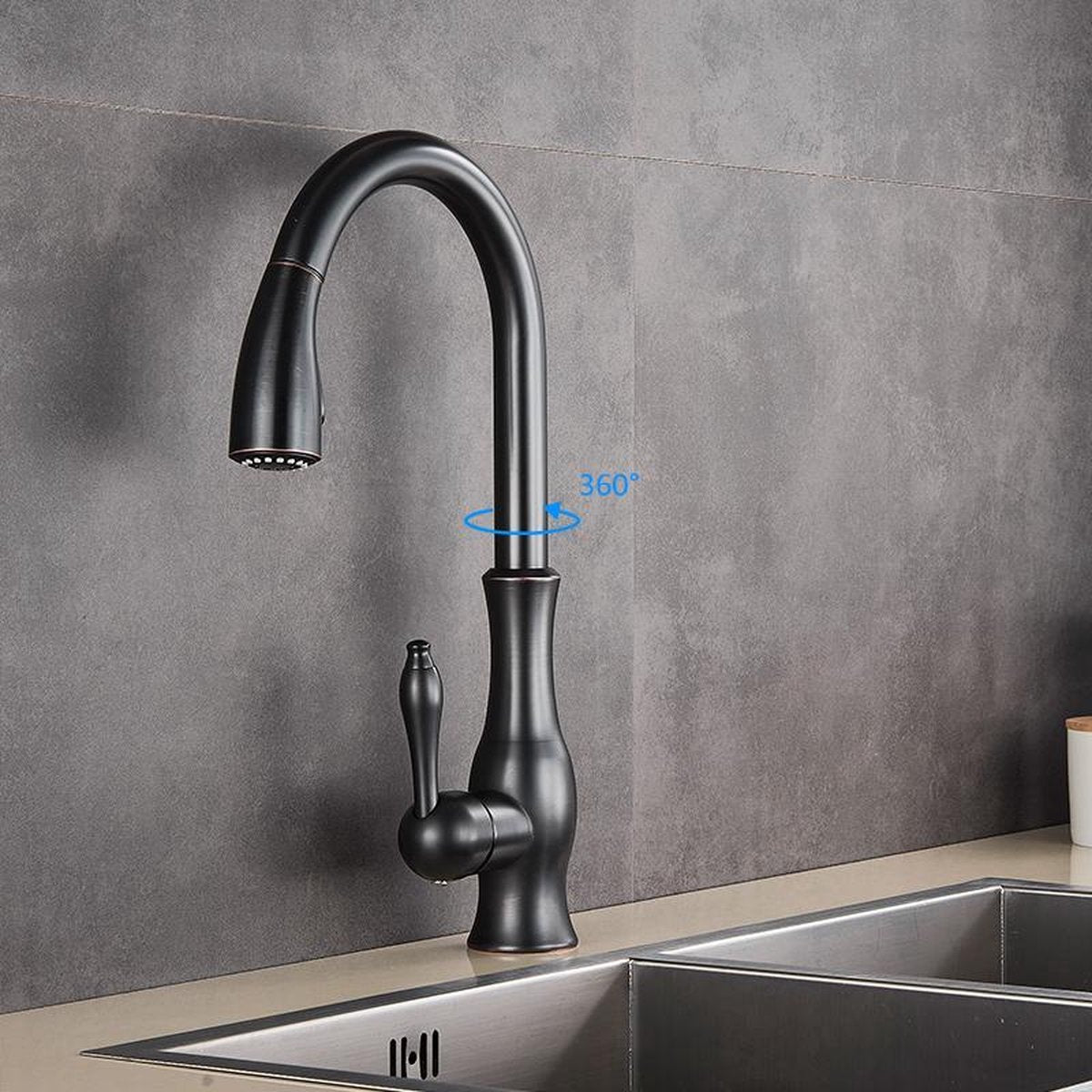 Pull-Out Kitchen Faucet with Spray Head for Greater Flexibility | Modern Stainless Steel Design for Any Kitchen