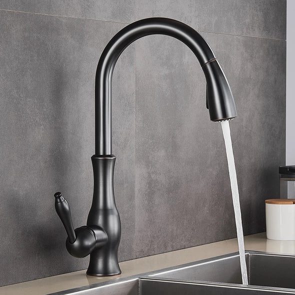 Pull-Out Kitchen Faucet with Spray Head for Greater Flexibility | Modern Stainless Steel Design for Any Kitchen