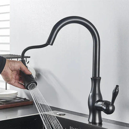 Pull-Out Kitchen Faucet with Spray Head for Greater Flexibility | Modern Stainless Steel Design for Any Kitchen