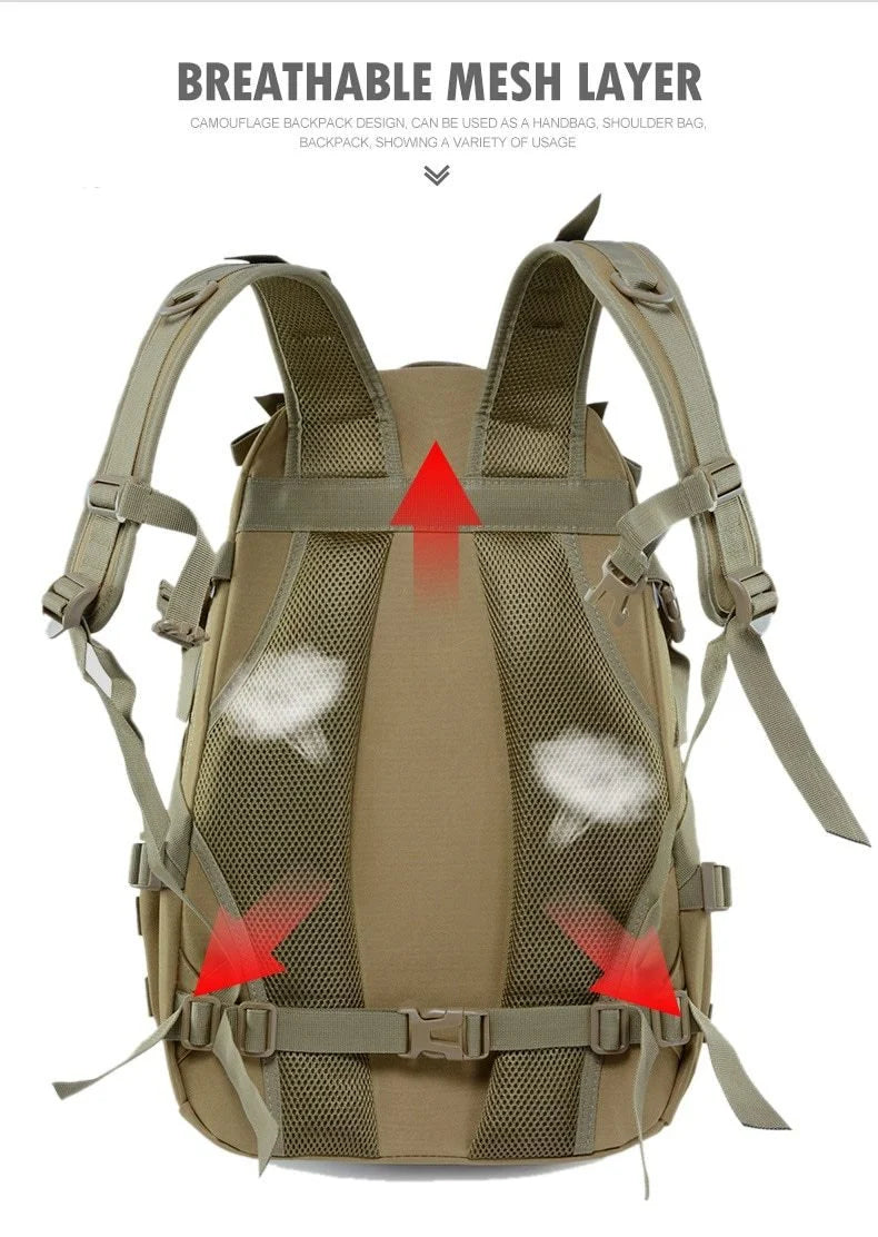 Rugged Adventure | Zaino Tattico con Impermeabilità e Ampia Capacità | Ideale per Escursioni e Campeggio 6