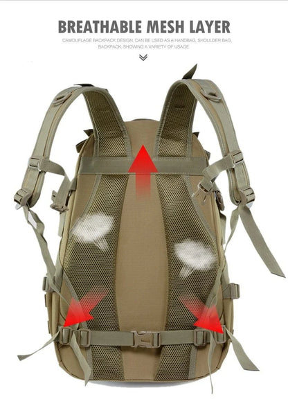 Rugged Adventure | Zaino Tattico con Impermeabilità e Ampia Capacità | Ideale per Escursioni e Campeggio 6