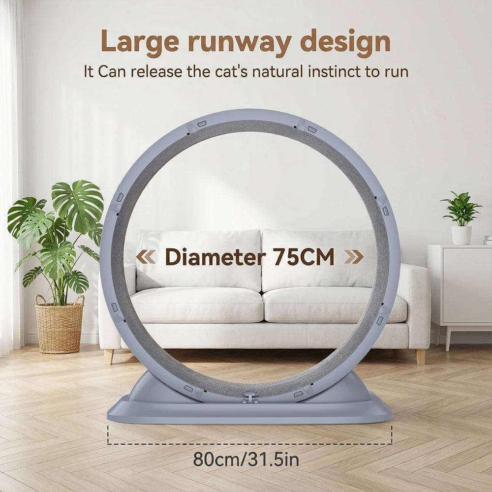 Ruota Gatti | Ruota per Esercizi Grande con Design Antigraffio | Giocattolo Silenzioso per Salute e Divertimento Feline 7