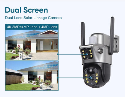 Telecamera di Sicurezza 4K Wireless con Zoom 10x e Rilevamento Intelligente | Videosorveglianza Esterna per Controllo Completo