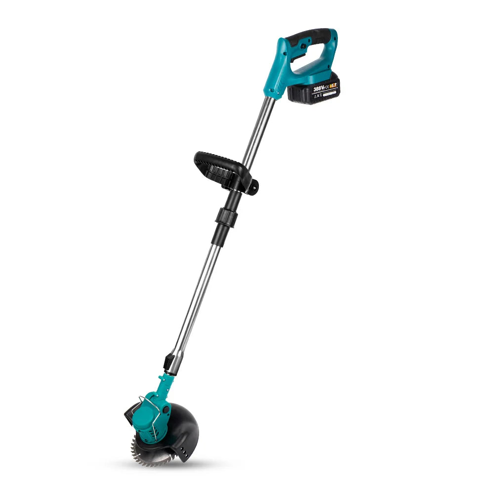 Foldable Electric Lawn Mower with 18V Battery and Three Adjustable Blades | Efficient Cordless Cutting Tool with Ergonomic Comfort