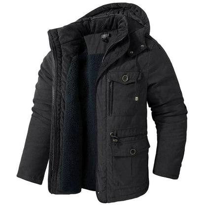 Tommaso | Giacca Invernale Uomo con Cappuccio e Interno Teddy - Calore Pratico