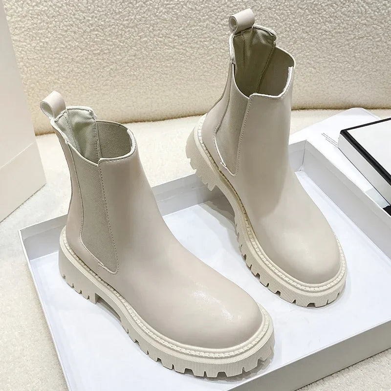 Zaira | Stivaletti Chelsea Donna con Suola Spessa - Stile Quotidiano per Autunno e Inverno