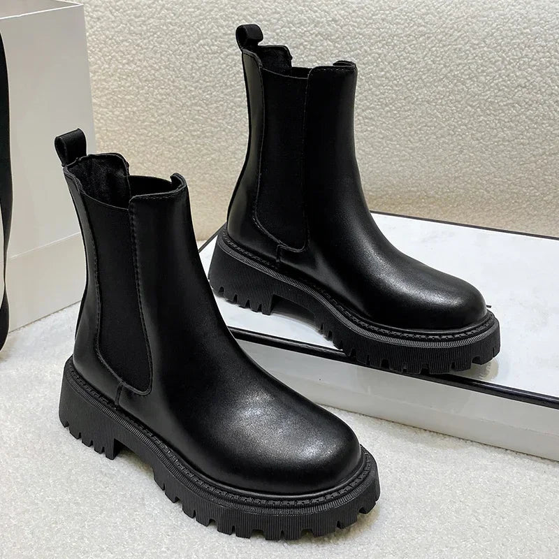 Zaira | Stivaletti Chelsea Donna con Suola Spessa - Stile Quotidiano per Autunno e Inverno