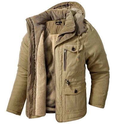 Tommaso | Giacca Invernale Uomo con Cappuccio e Interno Teddy - Calore Pratico