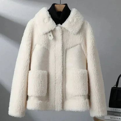 Dora | Giacca in Pile Sherpa Donna Oversize con Tasche Grandi - Comfort Avvolgente