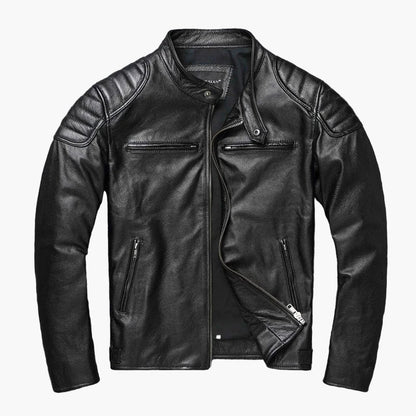 Raimondo | Men's Slim-Fit Faux Leather Biker Jacket - Urban Character