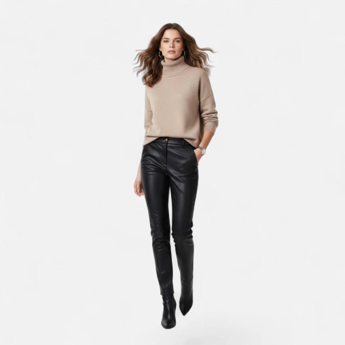 Samantha | Elegante Maglione Oversize in Misto Lana con Collo Alto per Donna 3