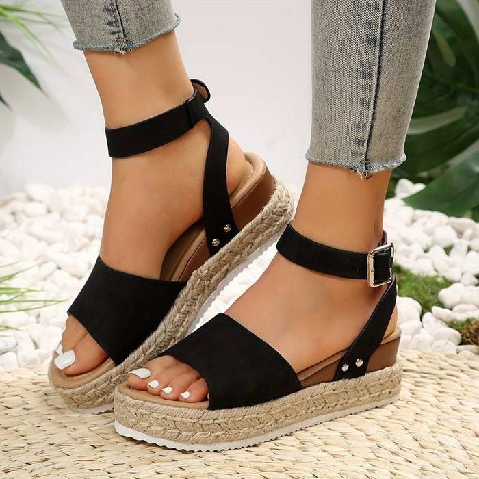 Comfortable Boho Women's Sandals with Platform and Ergonomic Ankle Strap for Comfort and Style