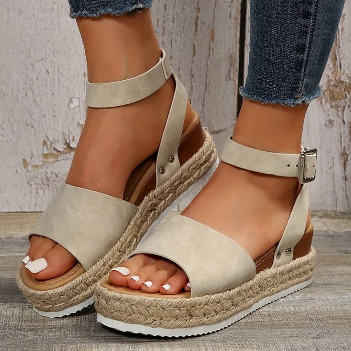 Comfortable Boho Women's Sandals with Platform and Ergonomic Ankle Strap for Comfort and Style
