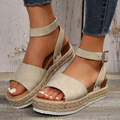 Comfortable Boho Women's Sandals with Platform and Ergonomic Ankle Strap for Comfort and Style