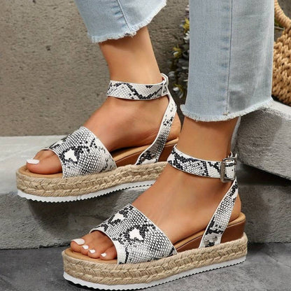 Comfortable Boho Women's Sandals with Platform and Ergonomic Ankle Strap for Comfort and Style