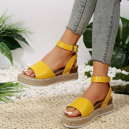 Comfortable Boho Women's Sandals with Platform and Ergonomic Ankle Strap for Comfort and Style