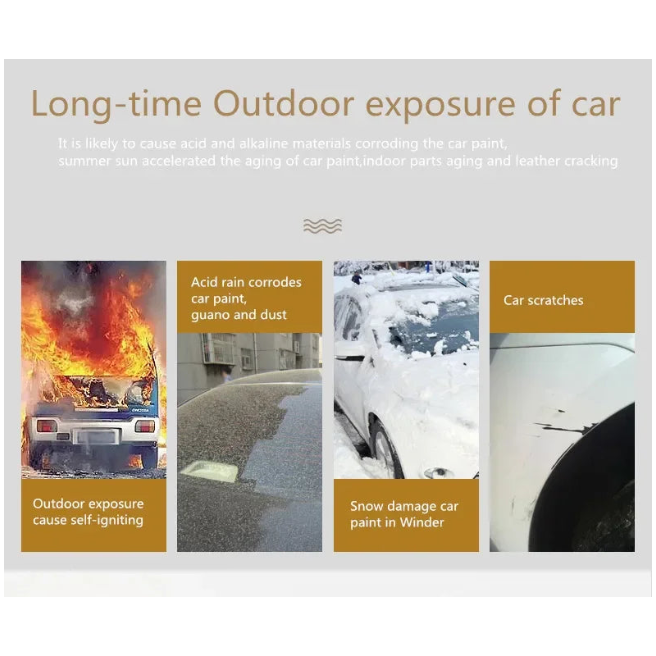 Automatic Retractable and Foldable Car Sunshade | Waterproof Smart Protection Against Sun and Rain