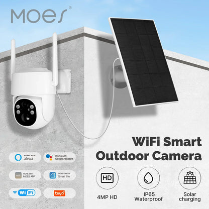 Telecamera WiFi PTZ | Telecamera IP Solare Wireless da 4MP con Batteria Ricaricabile | Videosorveglianza Efficiente per Sicurezza Esterni
