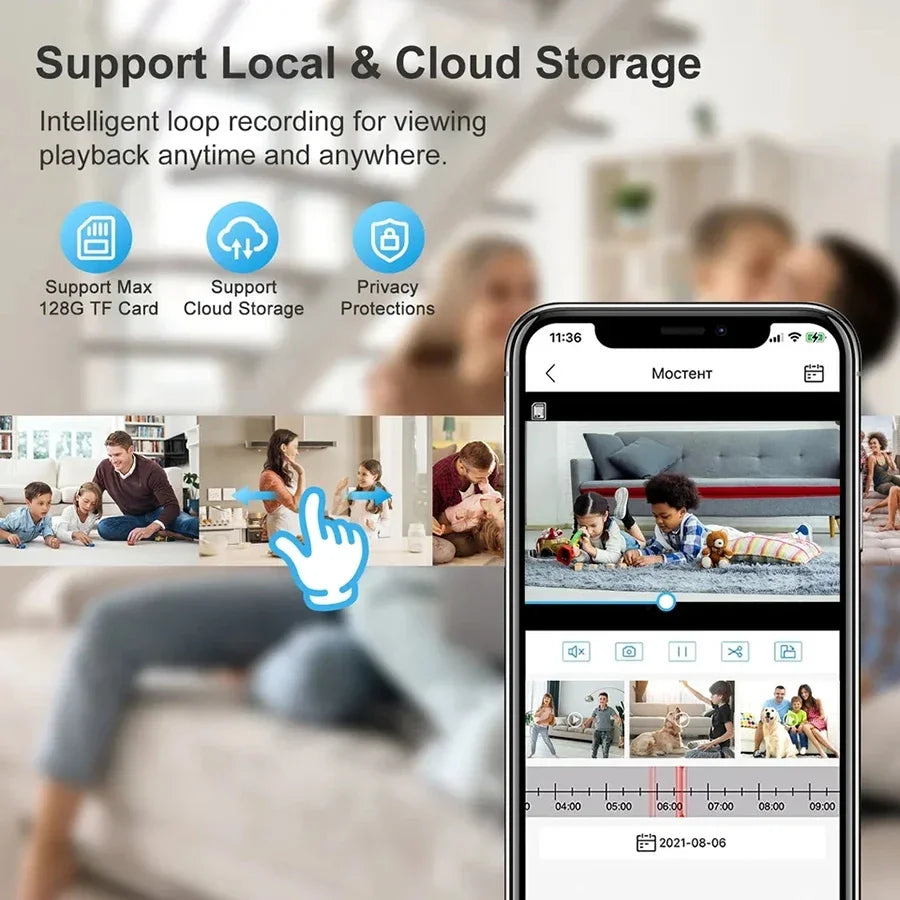Telecamera di Sicurezza | Telecamera Videosorveglianza da Interno con Visone Notturna e Streaming Live per Monitoraggio Casa Sicura