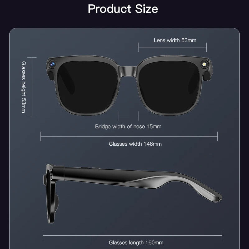 Smart Glasses | AI Smart Glasses with Real-Time Translation | Sleek Design for a Connected Daily Life