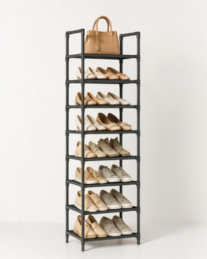 Space-Saving Metal Shoe Rack with 10 Shelves for Maximum Storage Capacity