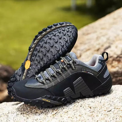 Men's Trekking Shoes | Waterproof Leather with Non-Slip Sole | Comfort and Durability for Outdoor Adventures