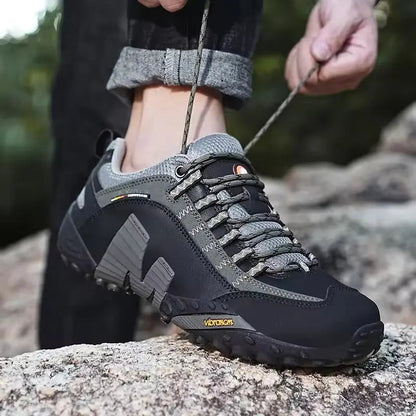 Men's Trekking Shoes | Waterproof Leather with Non-Slip Sole | Comfort and Durability for Outdoor Adventures