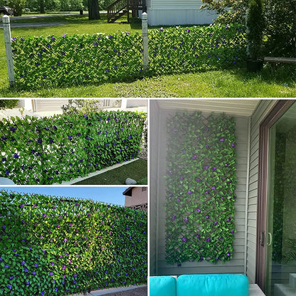 Expandable Privacy Screen with Artificial Ivy | Elegant Durable Design for Gardens and Balconies