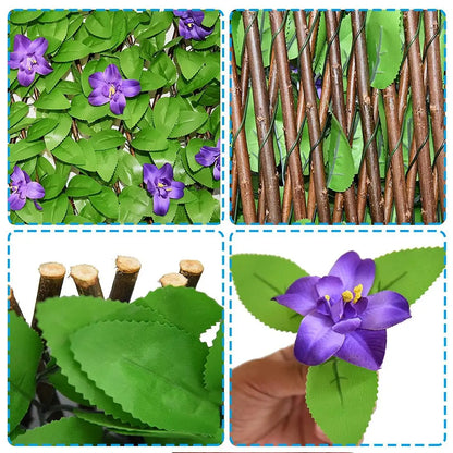 Expandable Privacy Screen with Artificial Ivy | Elegant Durable Design for Gardens and Balconies