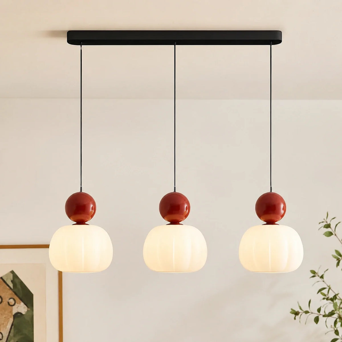 Scout | Elegant Cream Art Déco Pendant Lamp for Modern Interiors 11
