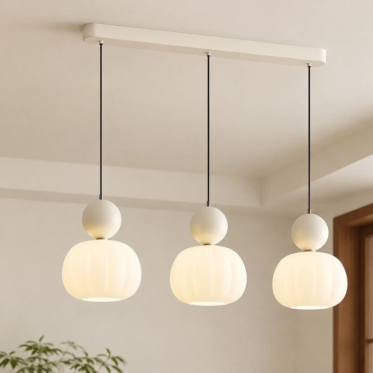 Scout | Elegant Cream Art Déco Pendant Lamp for Modern Interiors 13