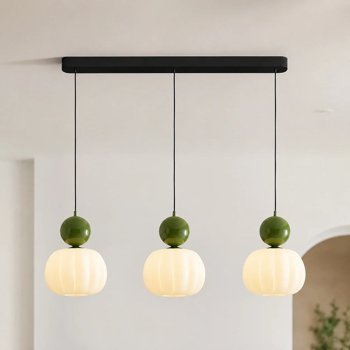 Scout | Elegant Cream Art Déco Pendant Lamp for Modern Interiors 14