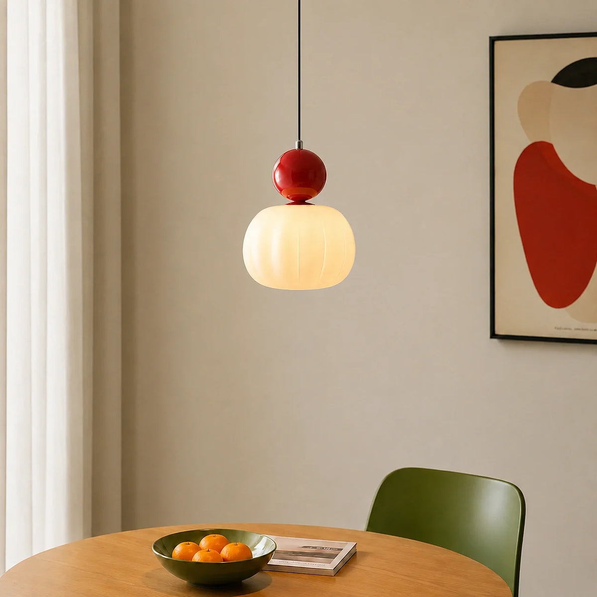 Scout | Elegant Cream Art Déco Pendant Lamp for Modern Interiors 15