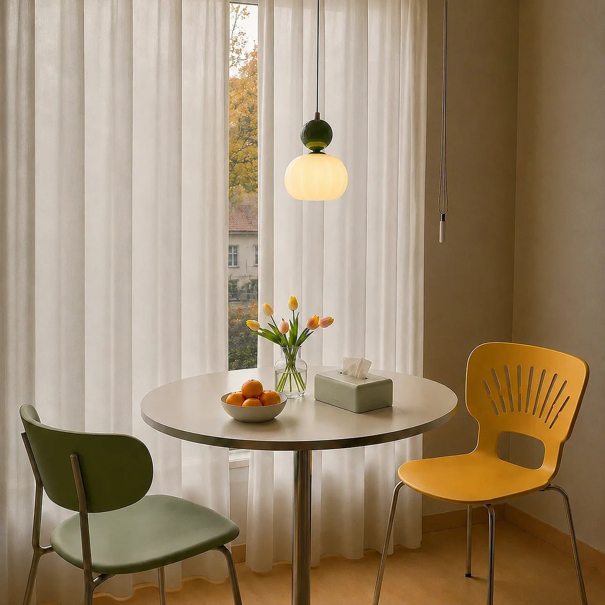 Scout | Elegant Cream Art Déco Pendant Lamp for Modern Interiors 8