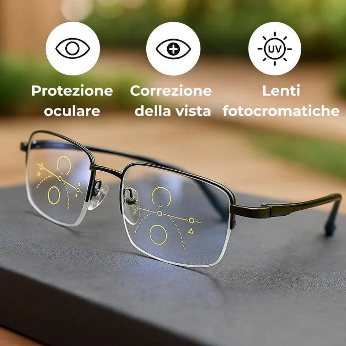 Occhiali Multifocali Intelligenti con Design Ergonomico e Lenti Antiriflesso per Comfort Visivo Ottimale