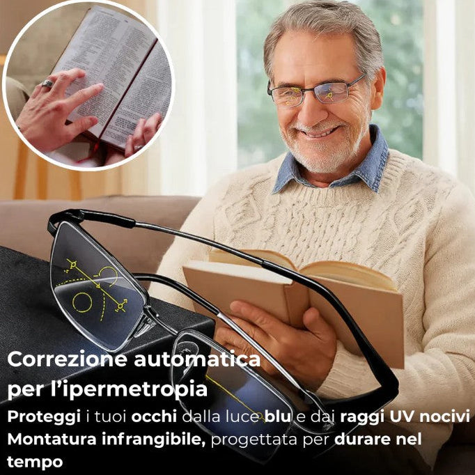 Occhiali Multifocali Intelligenti con Design Ergonomico e Lenti Antiriflesso per Comfort Visivo Ottimale