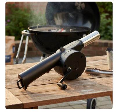 Soufflet manuel pour barbecue en aluminium au design compact | Allumage rapide pour le camping et les barbecues